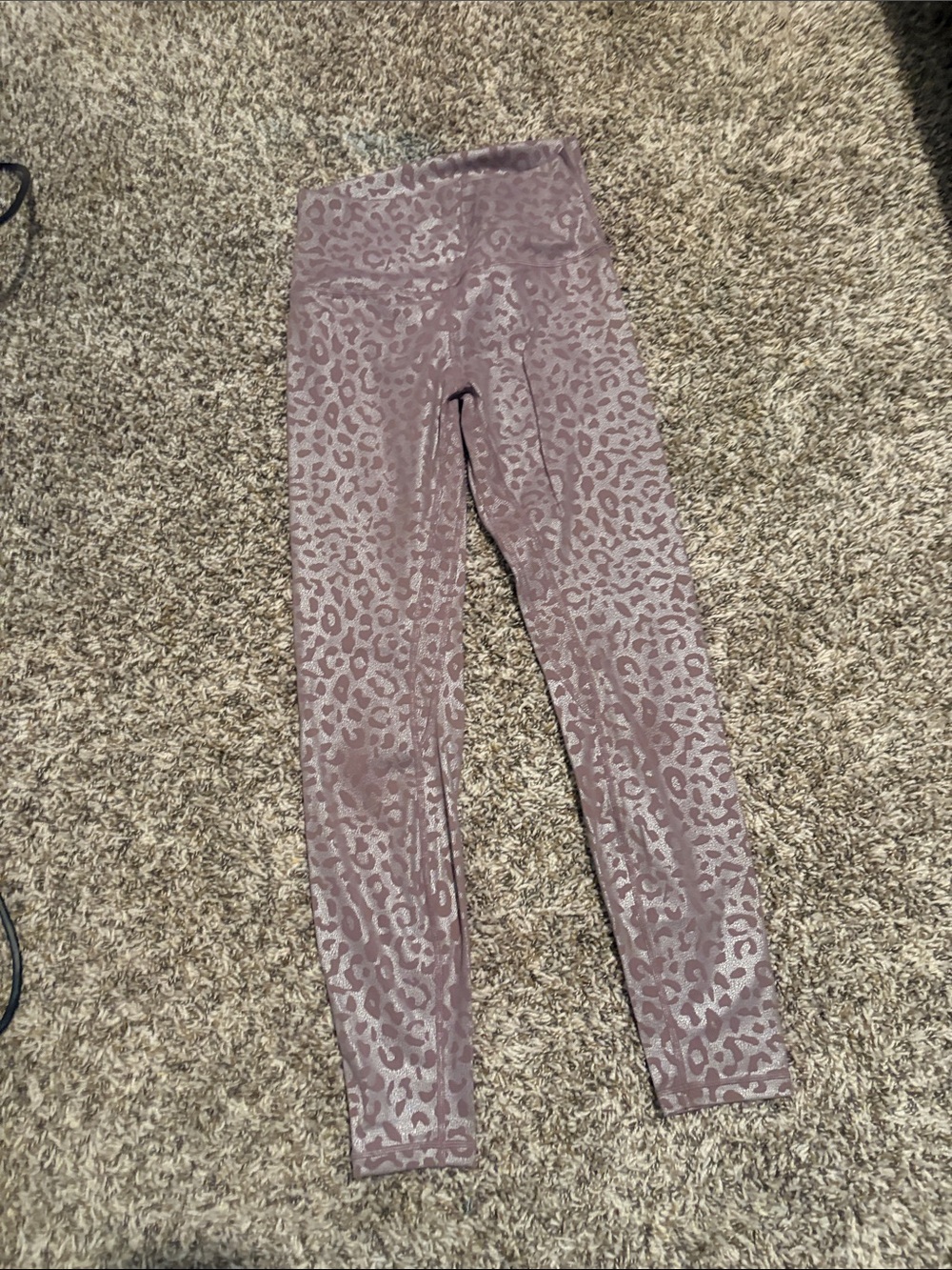 ZYIA Mauve Leopard-Print Leggings